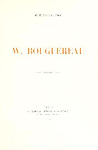 Tapa de W. Bougereau.
