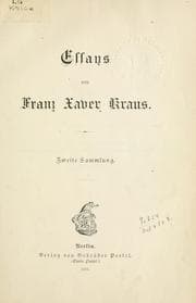 Tapa de Essays: zweite Sammlung
