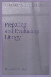 Tapa de Preparing and Evaluating Liturgy (Preparing for Liturgy)