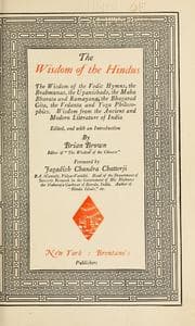 Tapa de The wisdom of the Hindus