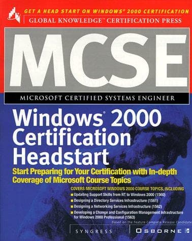 Tapa de MCSE Windows 2000 certification headstart