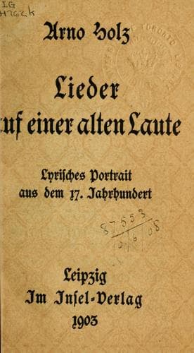 Tapa de Lieder auf einer alten Laute