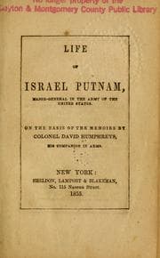 Tapa de Life of Israel Putnam, major-general in the Army of the United States
