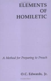 Tapa de Elements of Homiletic