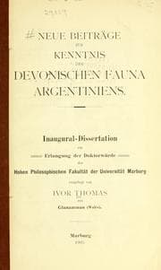 Tapa de Neue Beiträge zur Kenntnis der devonischen Fauna Argentiniens