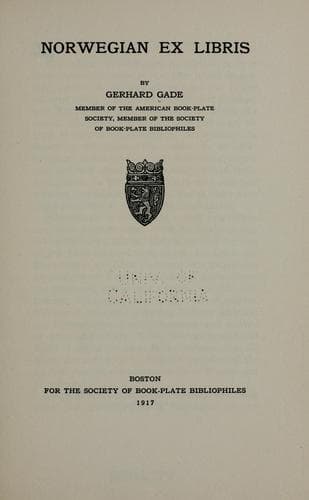 Tapa de Norwegian ex libris