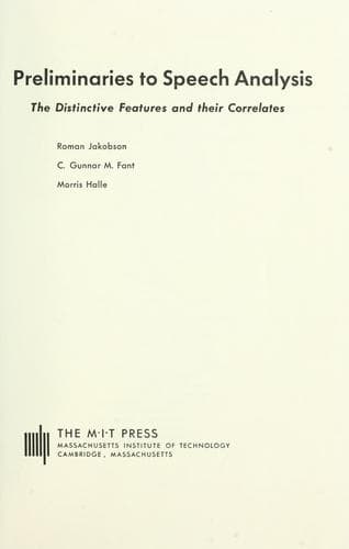Tapa de Preliminaries to speech analysis