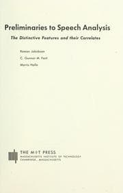 Tapa de Preliminaries to speech analysis