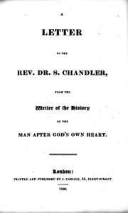 Tapa de A letter to the Rev. Dr. S. Chandler