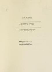 Tapa de State of Montana, Montana Coal Board, Department of Commerce, audit of Coal Board grants
