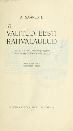 Tapa de Valitud eesti rahvalaulud