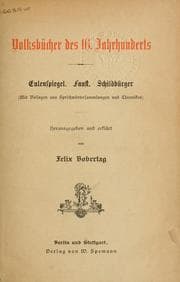 Tapa de Volksbücher des 16. Jahrhunderts - Eulenspiegel, Faust, Schildbürger