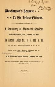 Tapa de Washington's bequest to his fellow-citizens
