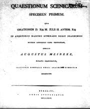 Tapa de Quaestionum scenicarum specimen primum
