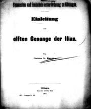 Tapa de Einleitung zum elfte Gesange der Ilias