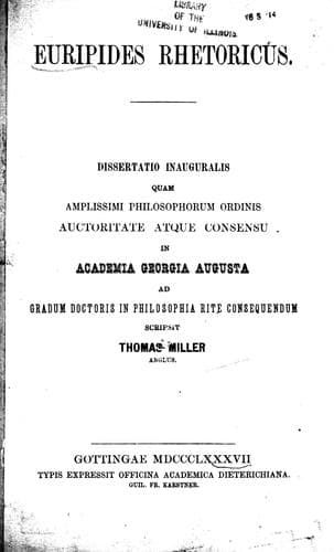 Tapa de Euripides rhetoricus