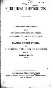 Tapa de Euripides rhetoricus