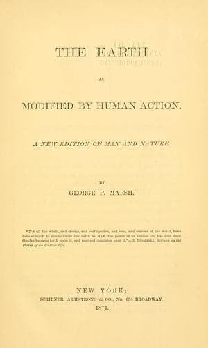 Tapa de The earth as modified by human action