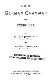 Tapa de A brief German grammar with exercises