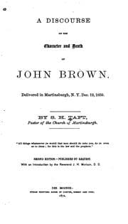 Tapa de A discourse on the chapter and death of John Brown