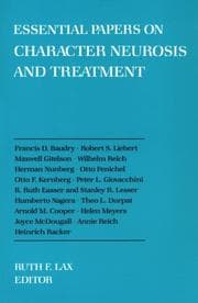 Tapa de Essential papers on character neurosis and treatment