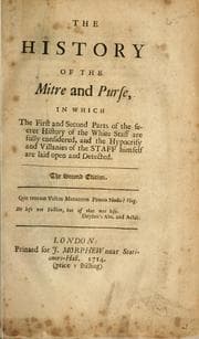 Tapa de The History of the Mitre and Purse