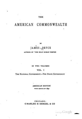Tapa de The American commonwealth