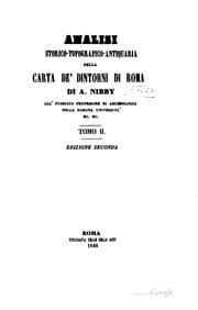 Tapa de Analisi storico-topografico-antiquaria della carta de' dintorni di Roma