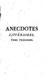 Tapa de Anecdotes littéraires