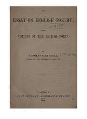Tapa de An essay on English poetry