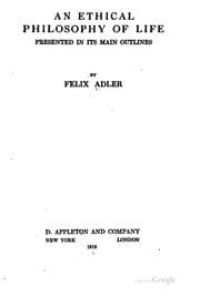 Tapa de An ethical philosophy of life presented in its main outlines