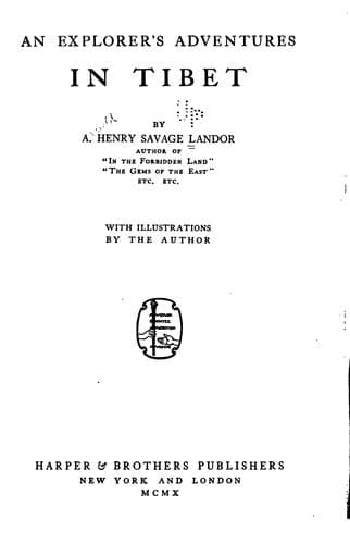 Tapa de An explorer's adventures in Tibet