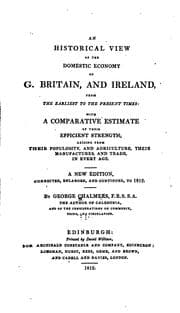Tapa de An historical view of the domestic economy of Great Britain, and Ireland, from the earliest to the present times