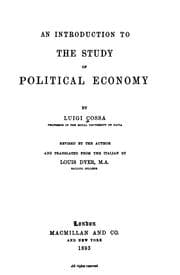 Tapa de An introduction to the study of political economy