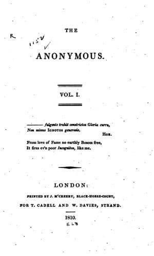 Tapa de The anonymous ...