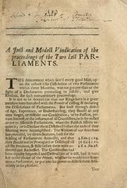 Tapa de A just and modest vindication of the proceedings of the two last Parliaments