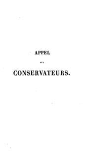 Tapa de Appel aux conservateurs