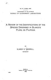 Tapa de A review of the identifications of the species described in Blanco's Flora de Filipinas