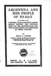 Tapa de Argentina and her people of to-day
