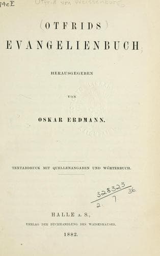 Tapa de Otfrids Evangelienbuch
