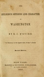 Tapa de The religious opinions and character of Washington