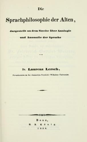 Tapa de Die Sprachphilosophie der Alten.
