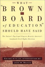Tapa de What Brown v. Board of Education should have said