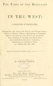 Tapa de The times of the rebellion in the West