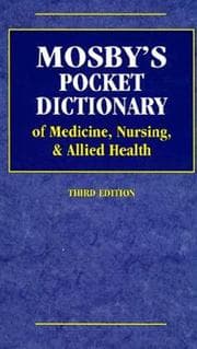 Tapa de Mosby's pocket dictionary of medicine, nursing & allied health