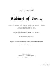 Tapa de Catalogue of a cabinet of gems
