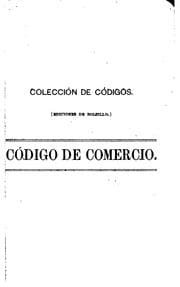 Tapa de Código de comercio de los Estados Unidos Mexicanos