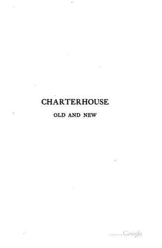 Tapa de Charterhouse: old and new
