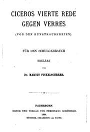 Tapa de Ciceros vierte rede gegen Verres (von den kunsträubereien)..