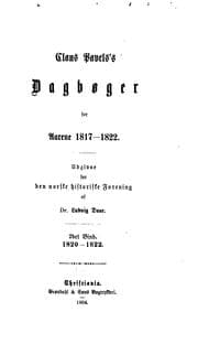 Tapa de Claus Pavels's dagbøger for aarene 1817-1822